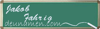 Jakob Fahrig Visitenkarte